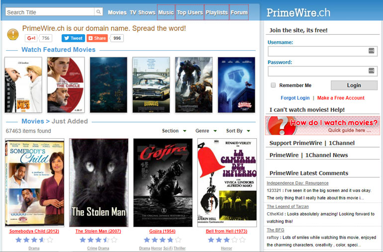 Top 18 Sites like Primewire | Primewire Alternatives Sites like Primewire