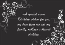 71 Best Friend Birthday Wishes With Pics A-special-warm-Birthday-wishes-for-you-my-dear-from-me-and-my-family.-Have-a-blessed-birthday